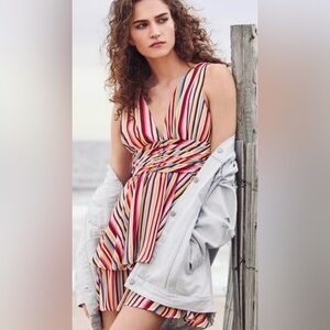 Striped WAYF Multicolor Sleeveless Dress Size Small